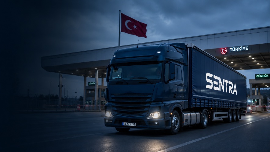 Road and multimodal transport — freight trucks on the corridor